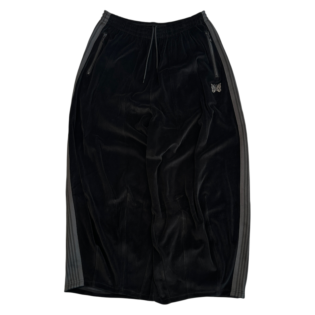 (NEW) NEEDLES H.D. VELOUR TRACK PANTS - BLACK