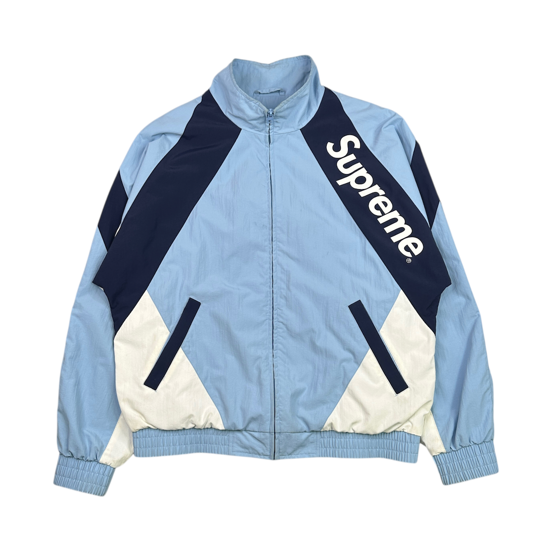 SUPREME S/S20 PANELLED TRACK JACKET - LIGHT BLUE