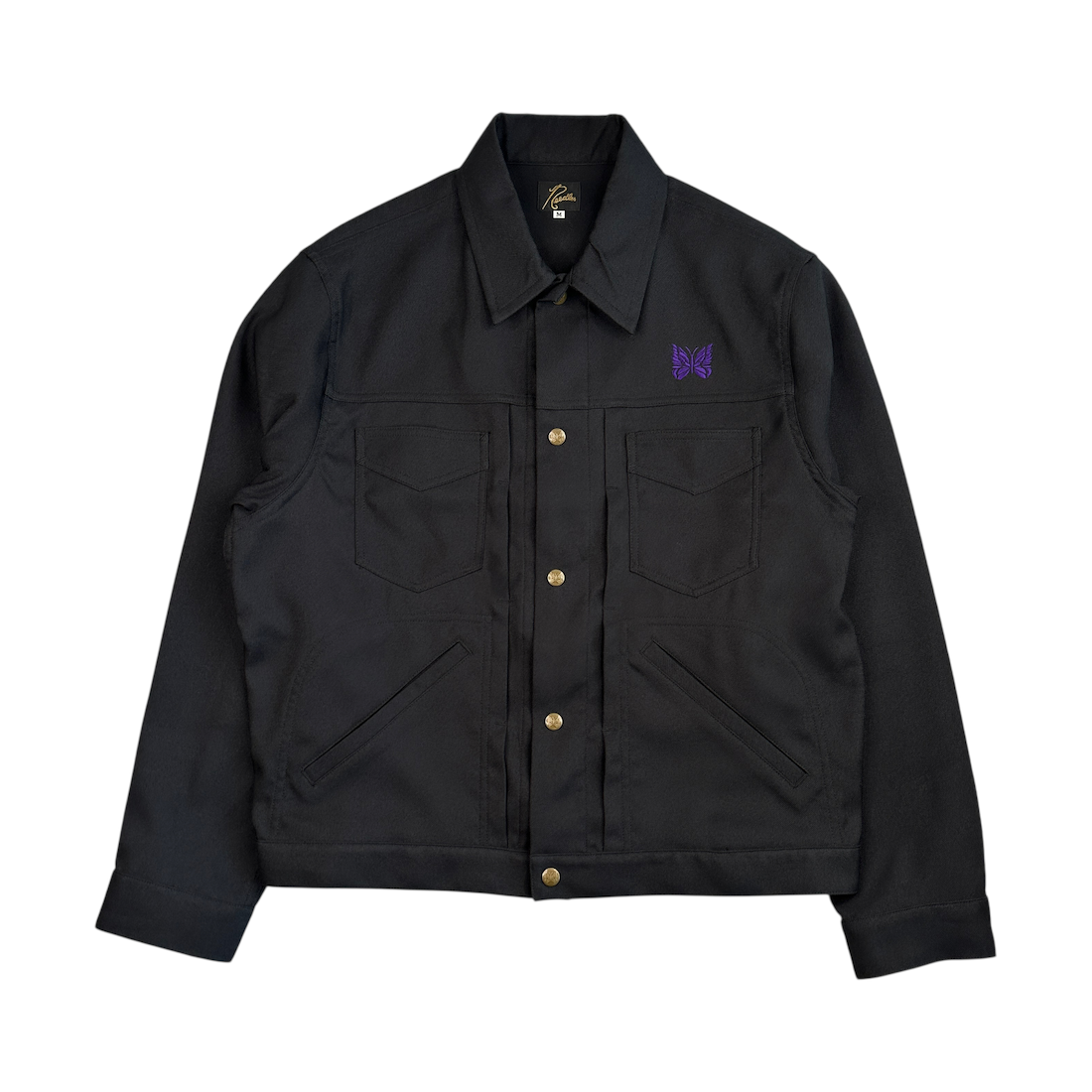 (M) NEEDLES PENNY JEAN JACKET - BLACK / PURPLE