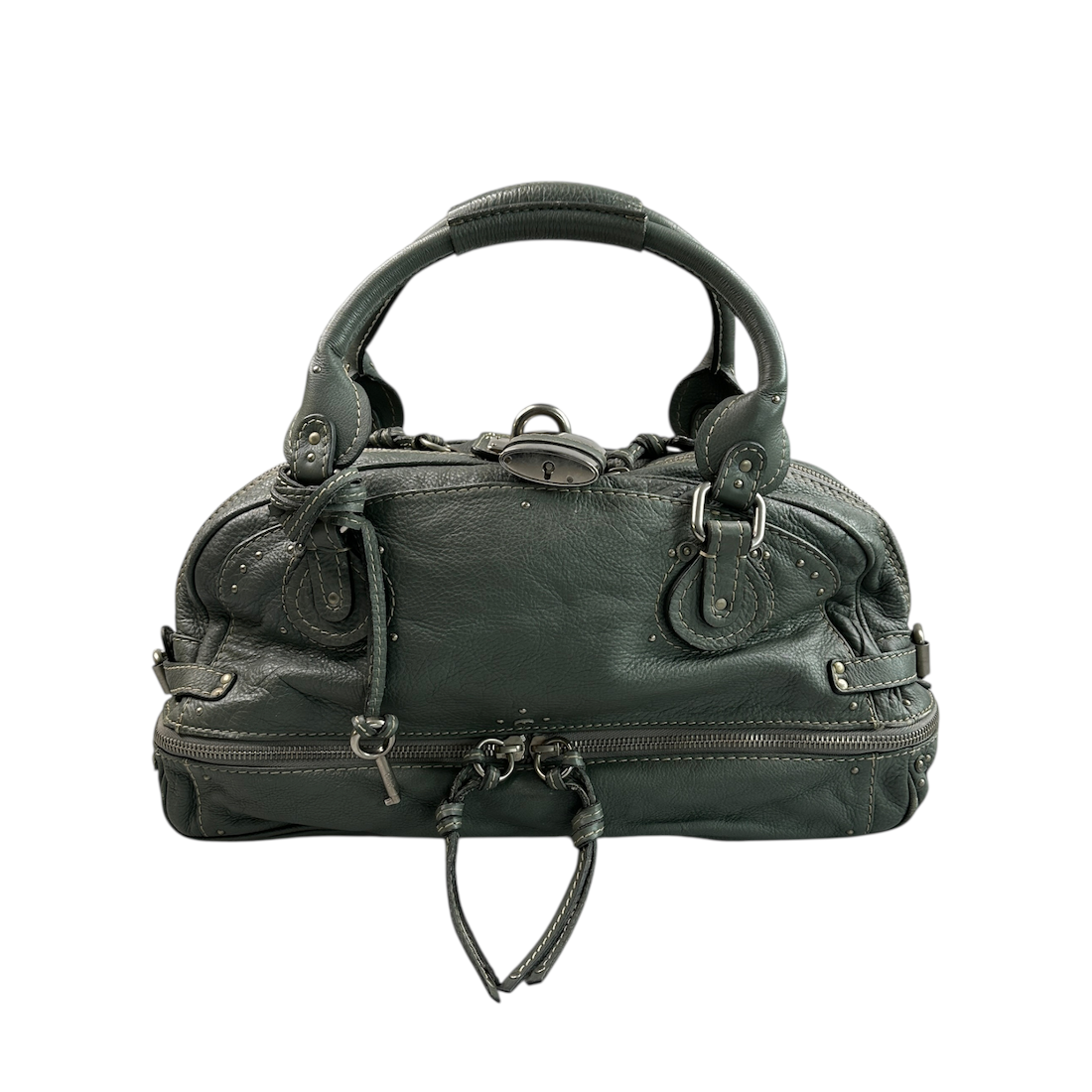 CHLOE PADDINGTON BAG - STONE GREY / SILVER