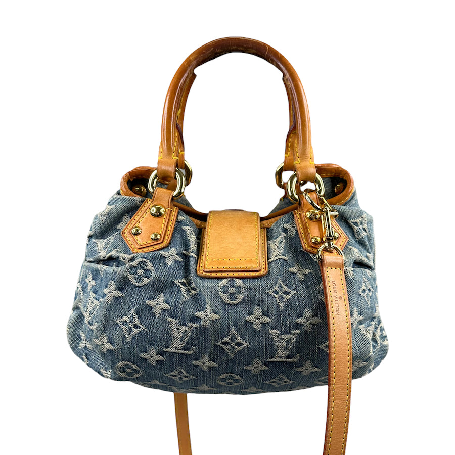 LOUIS VUITTON DENIM PLEATY W/ ADDITIONAL CROSSBODY STRAP