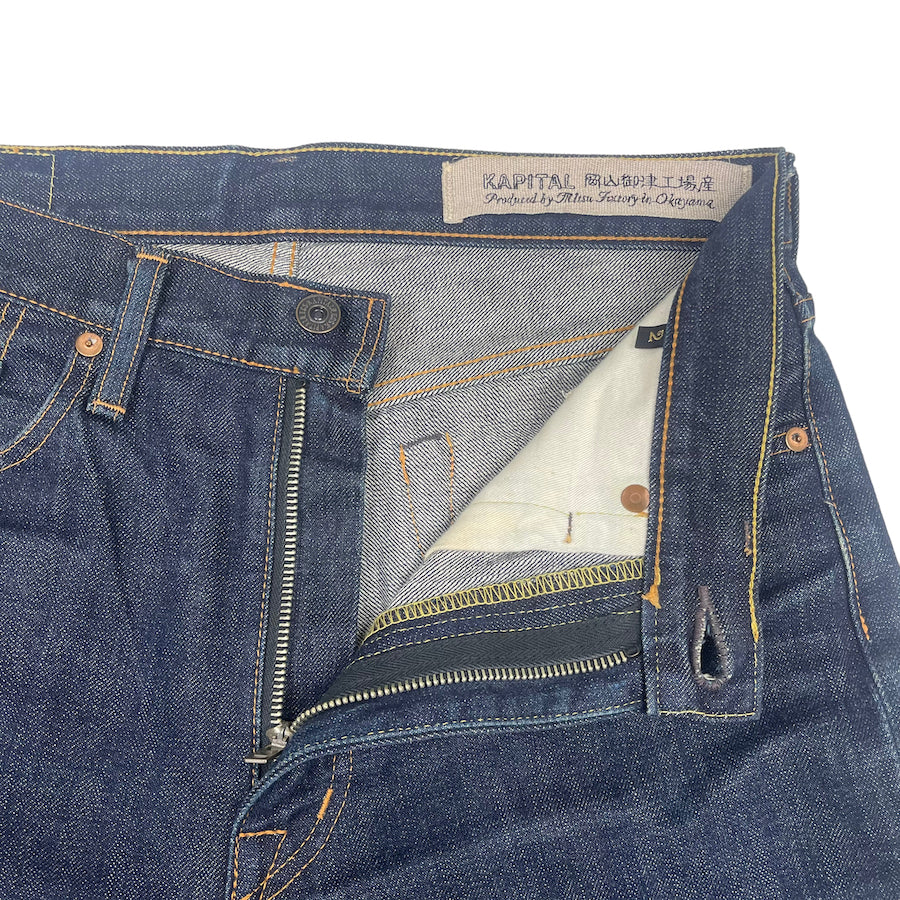 KAPITAL SELVEDGE BELL BOTTOM DENIM