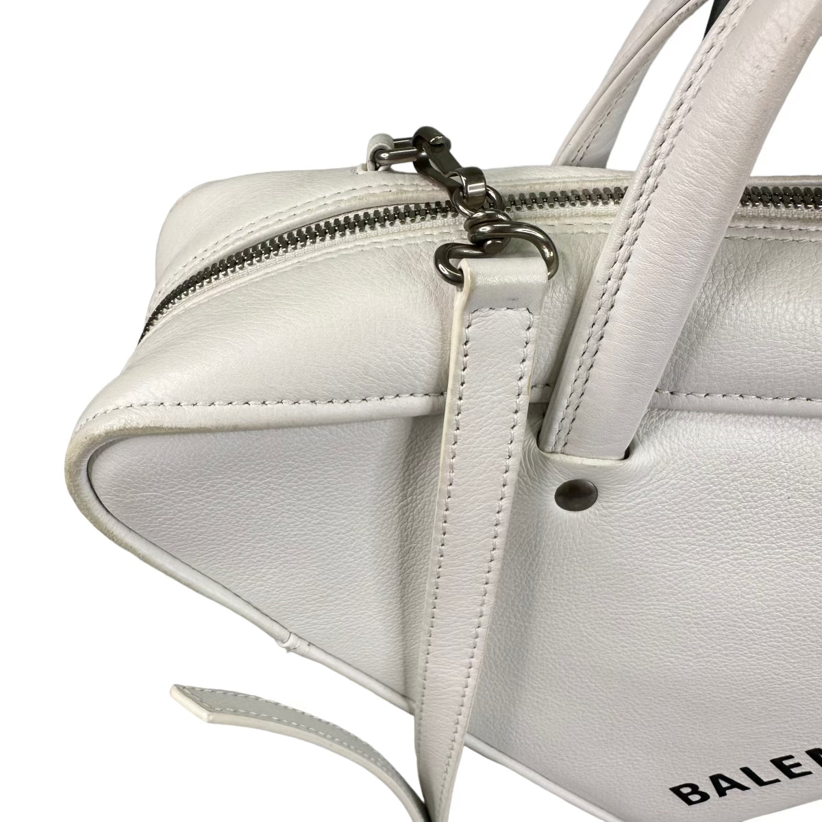 BALENCIAGA WHITE TRIANGLE SHOULDER BAG