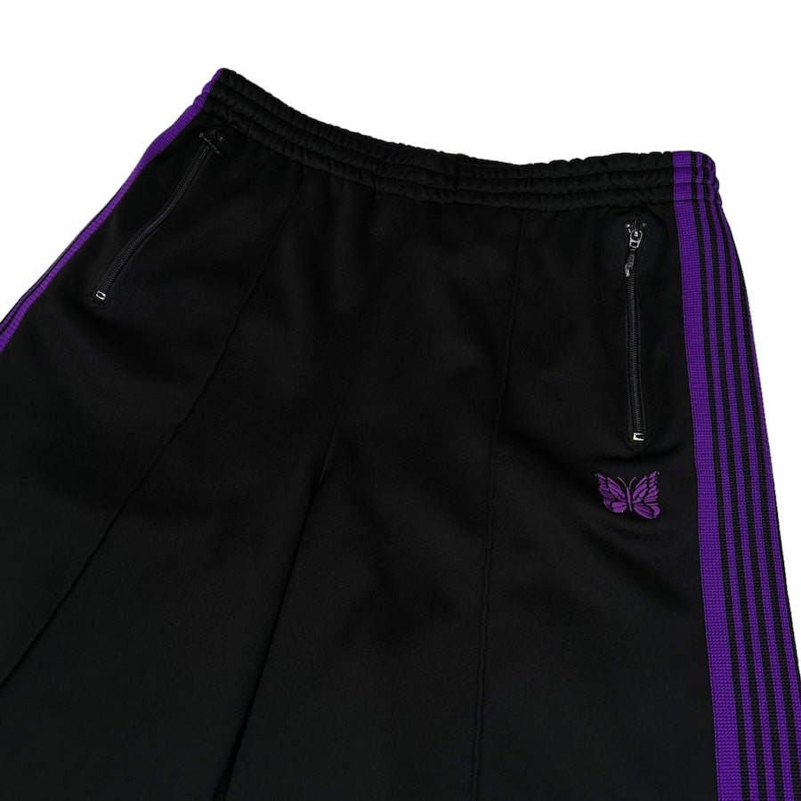 (M) NEEDLES BLACK/PURPLE BAGGY TRACK PANTS