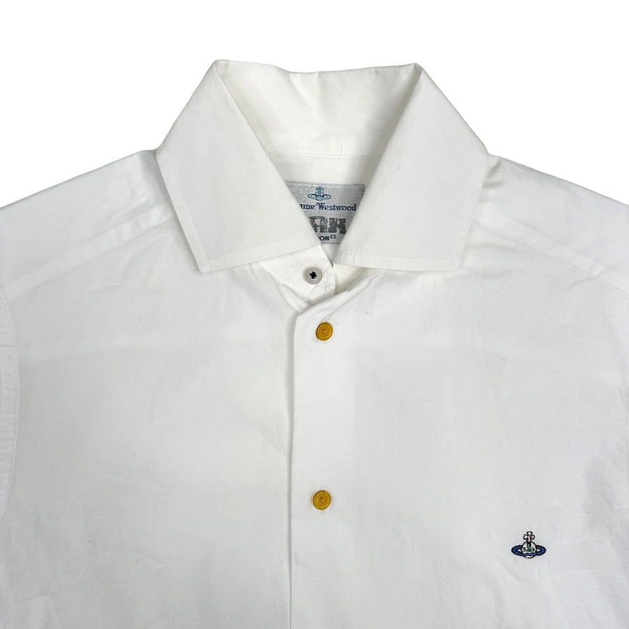 VIVIENNE WESTWOOD MAN WHITE BUTTON UP SHIRT