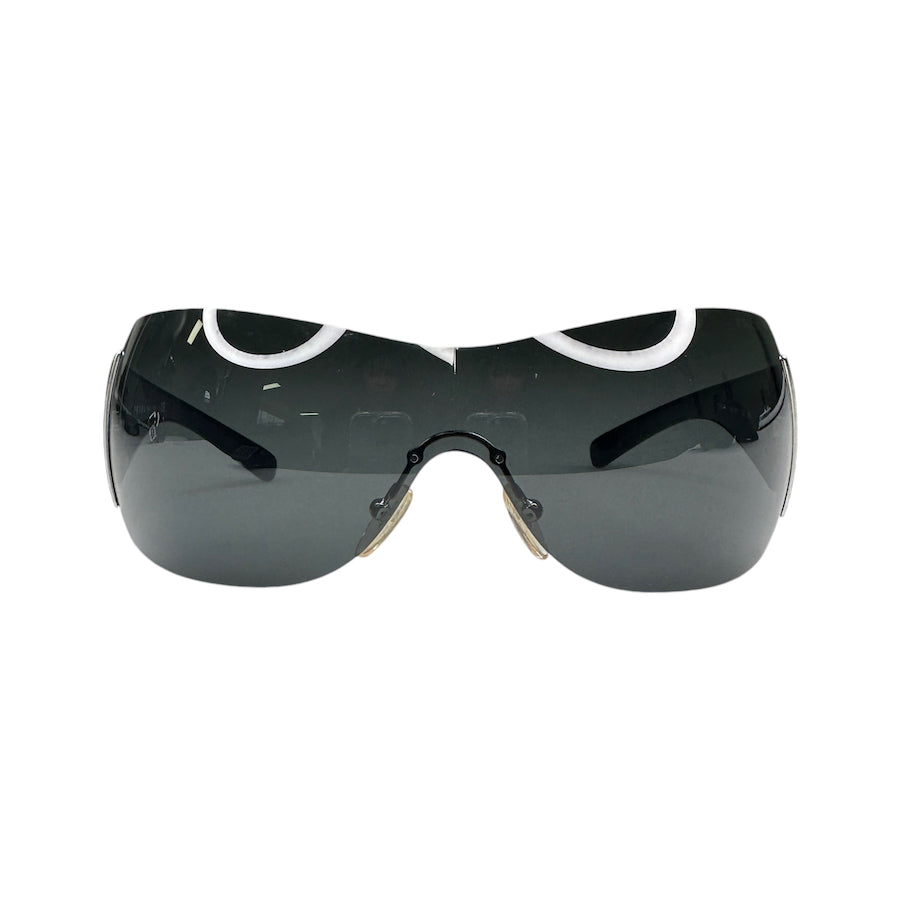 PRADA SPR04I SHIELD SUNGLASSES - BLACK