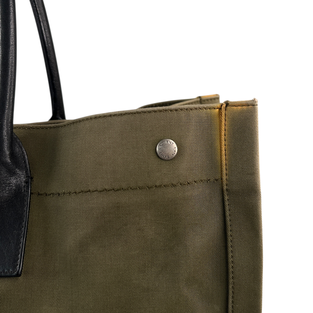 SAINT LAURENT RIVE GAUCHE TOTE BAG - GREEN