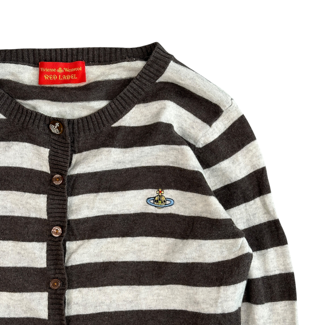 VIVIENNE WESTWOOD STRIPED BUTTON UP LONG SLEEVE