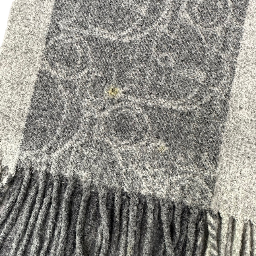 DIOR GREY MONOGRAM SCARF