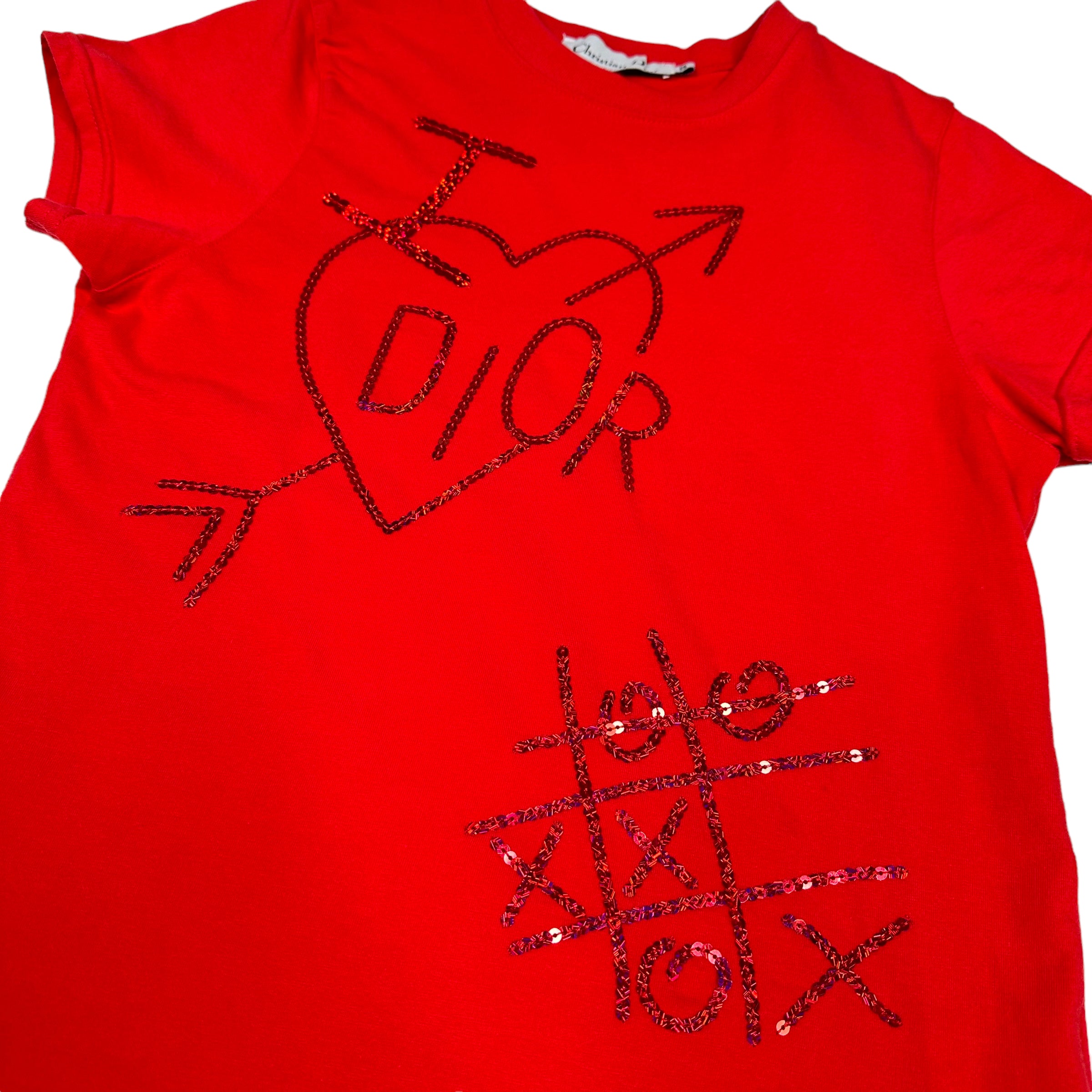 DIOR ARROW IN HEART SEQUENCE TOP RED