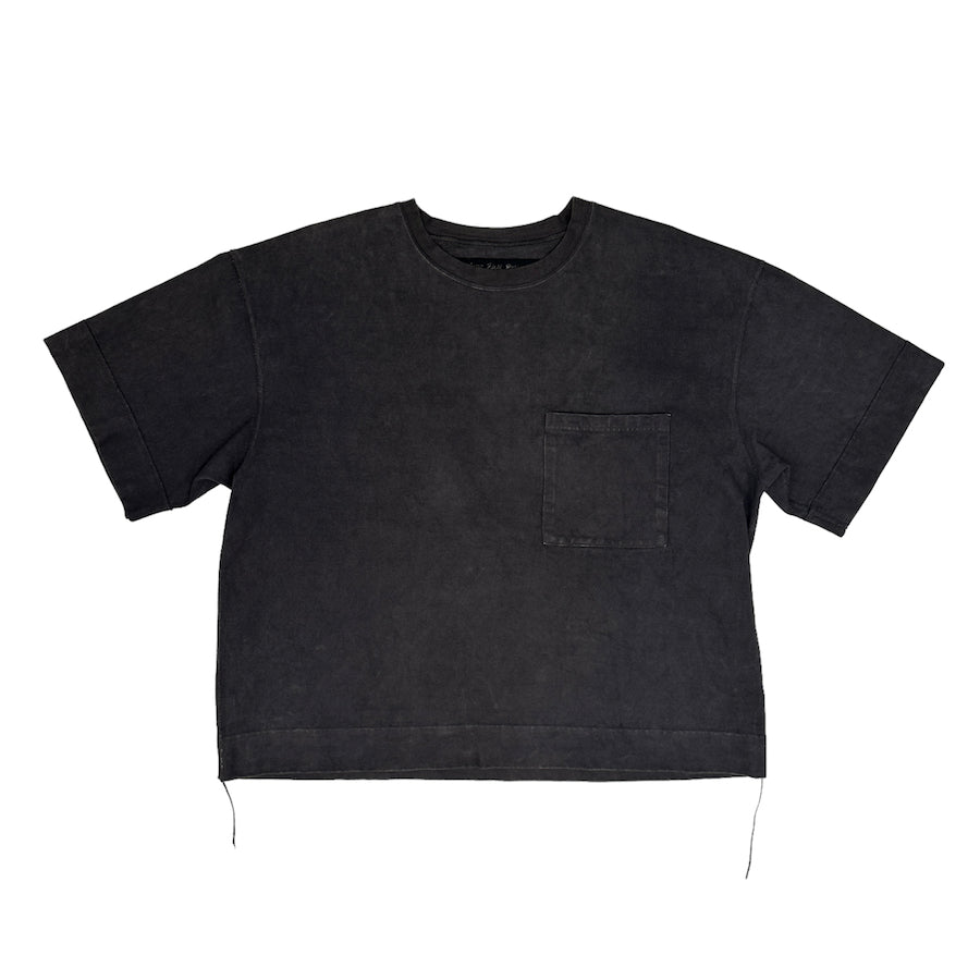 KAPITAL K.P.A.M ARMY FIELD POCKET TEE - WASHED CHARCOAL