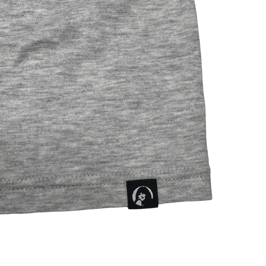 HYSTERIC GLAMOUR CURSIVE LOGO LONG SLEEVE - GREY 94HGRF