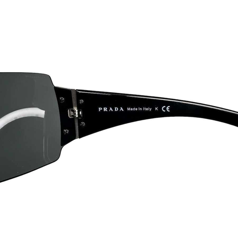 PRADA SPR04I SHIELD SUNGLASSES - BLACK