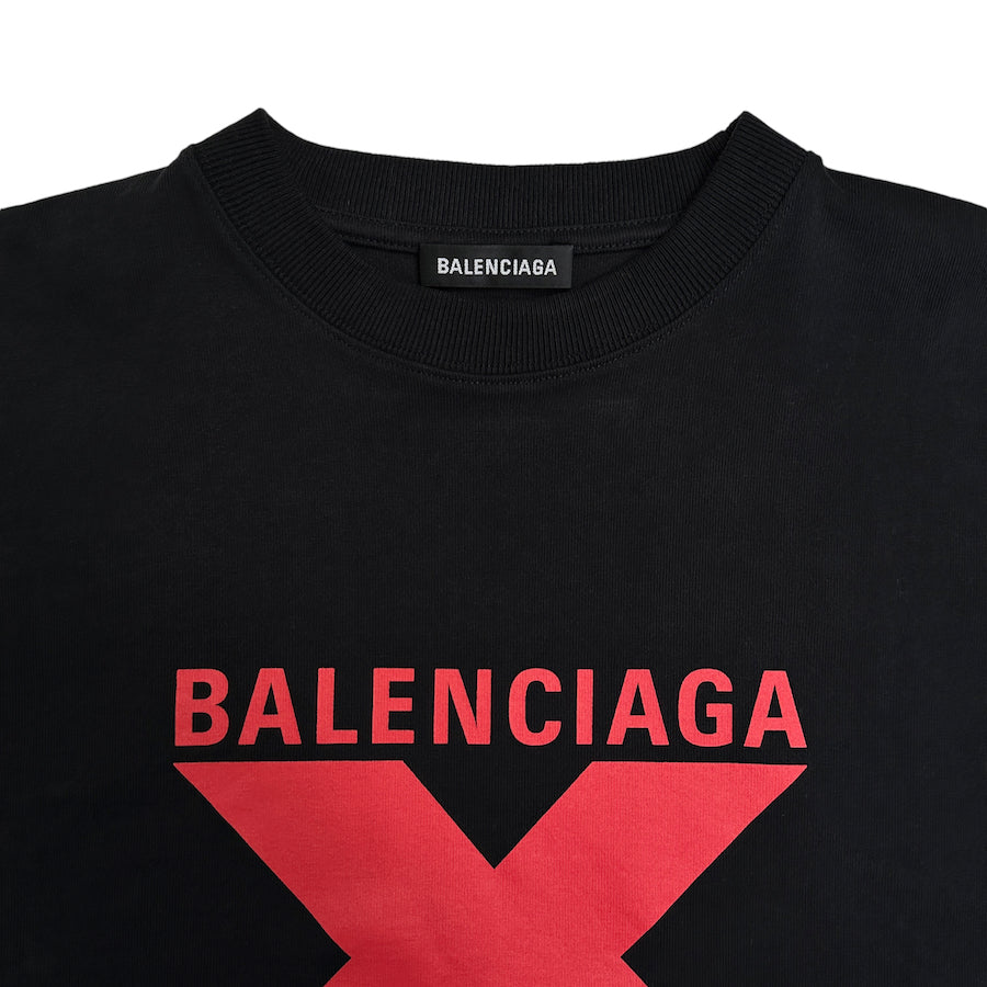 BALENCIAGA "X-RATED" OVERSIZED TEE - BLACK