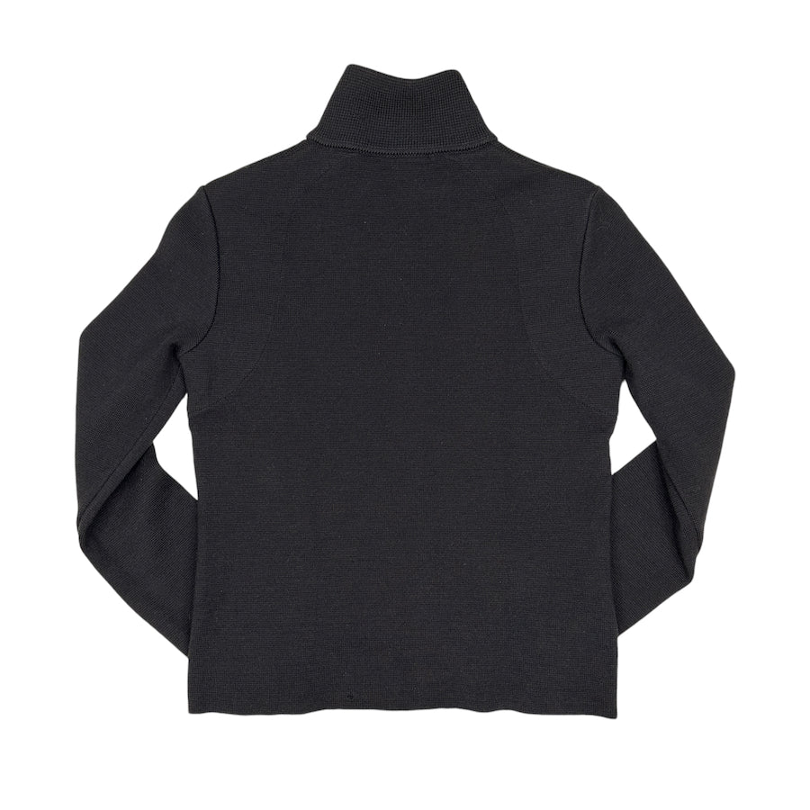 PRADA SPORT NYLON HALF IP PULLOVER - BLACK