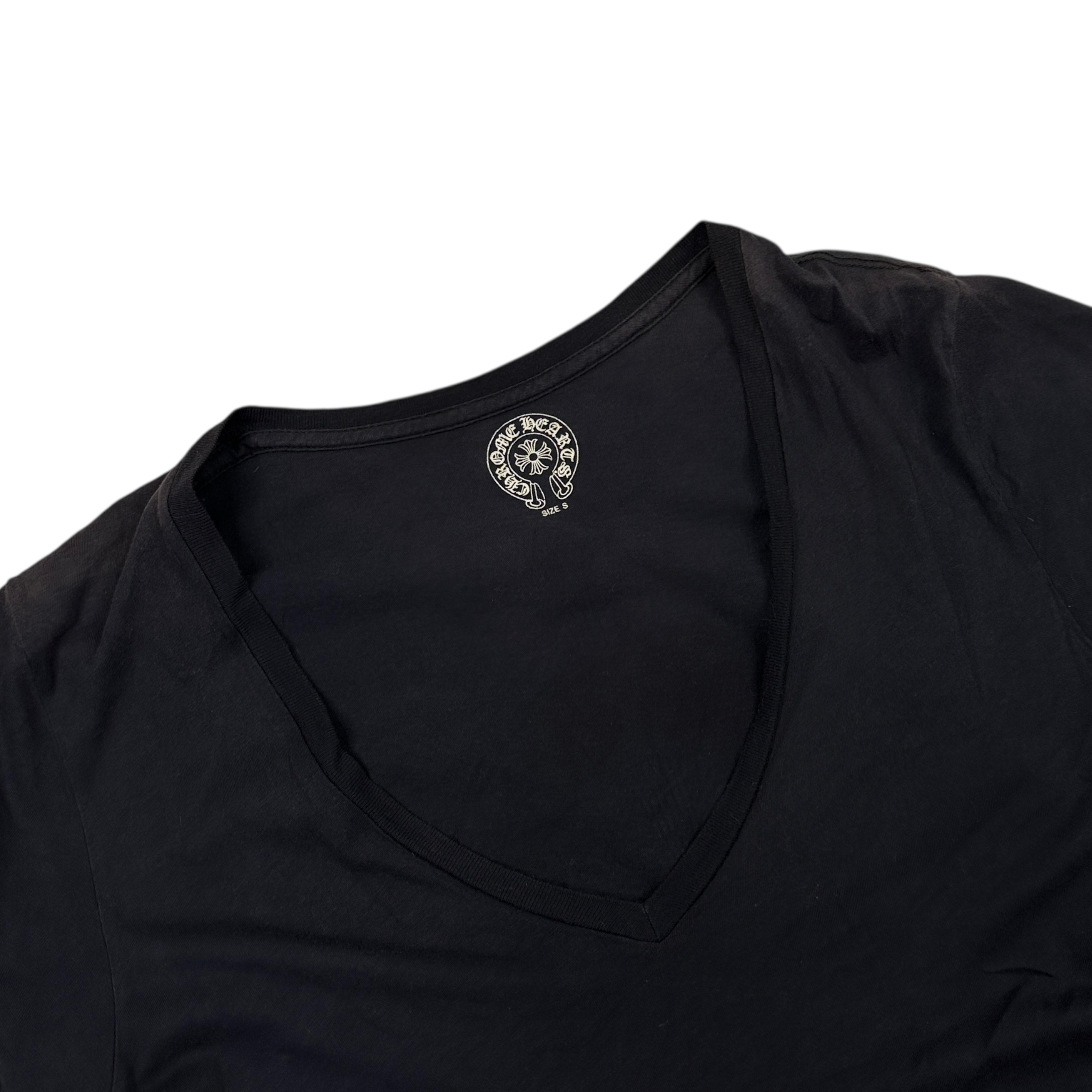 CHROME HEARTS V NECK TOP - BLACK/RED – Top Floor Gallery CHROME HEARTS V NECK TOP - BLACK/RED – Top Floor Gallery