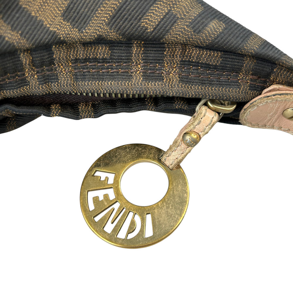 FENDI ZUCCA CANVAS CRESCENT BAG