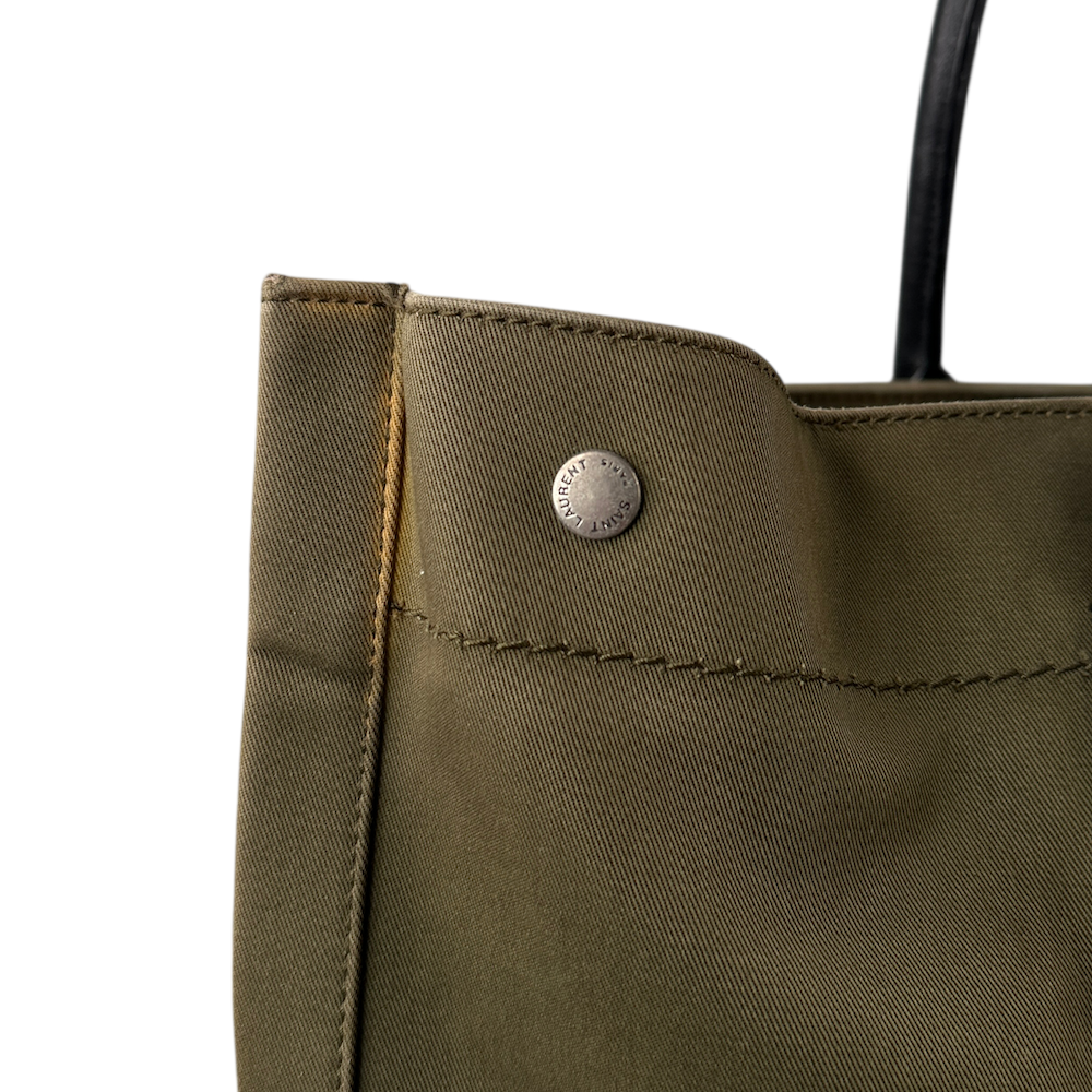 SAINT LAURENT RIVE GAUCHE TOTE BAG - GREEN