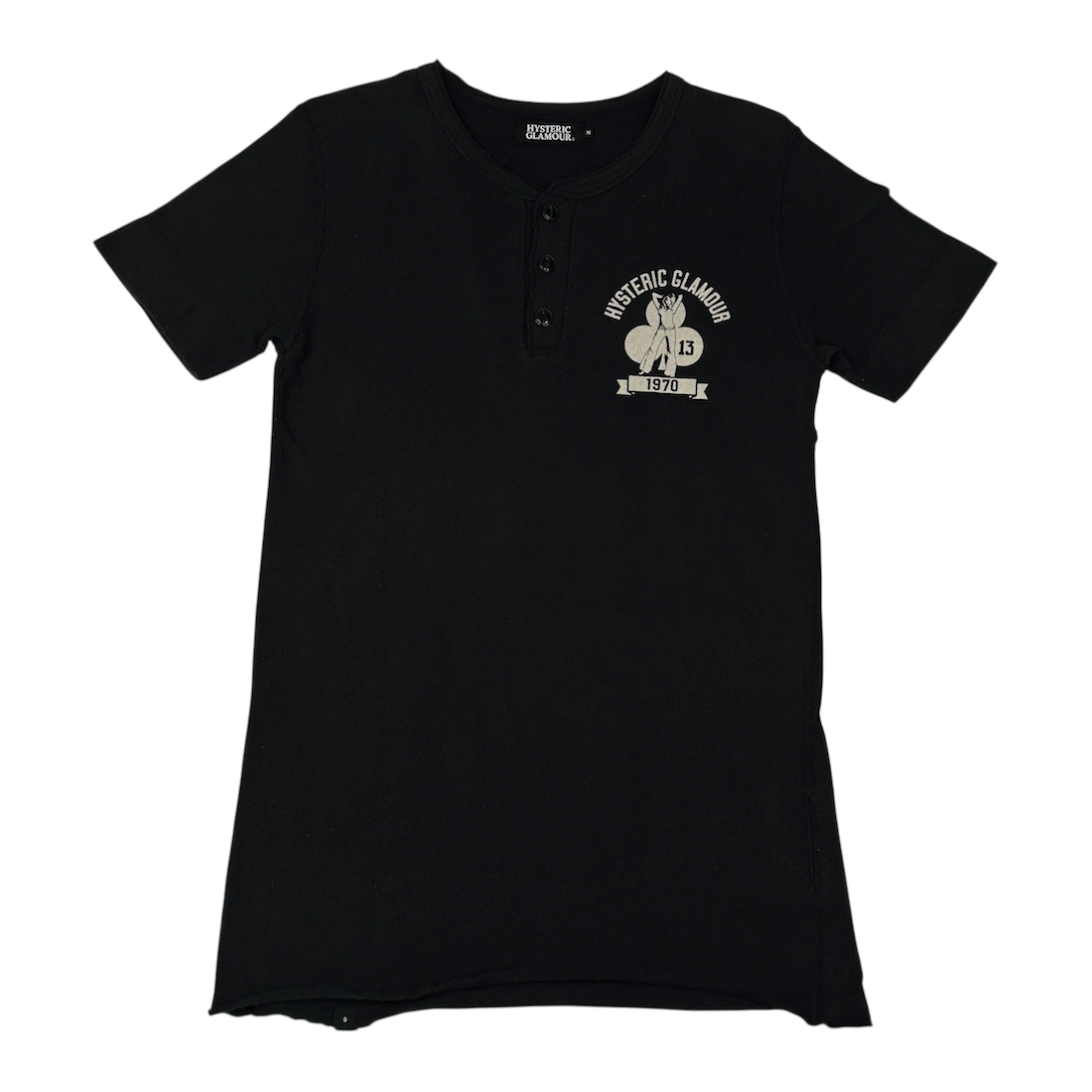 (M) HYSTERIC GLAMOUR HENLEY T-SHIRT