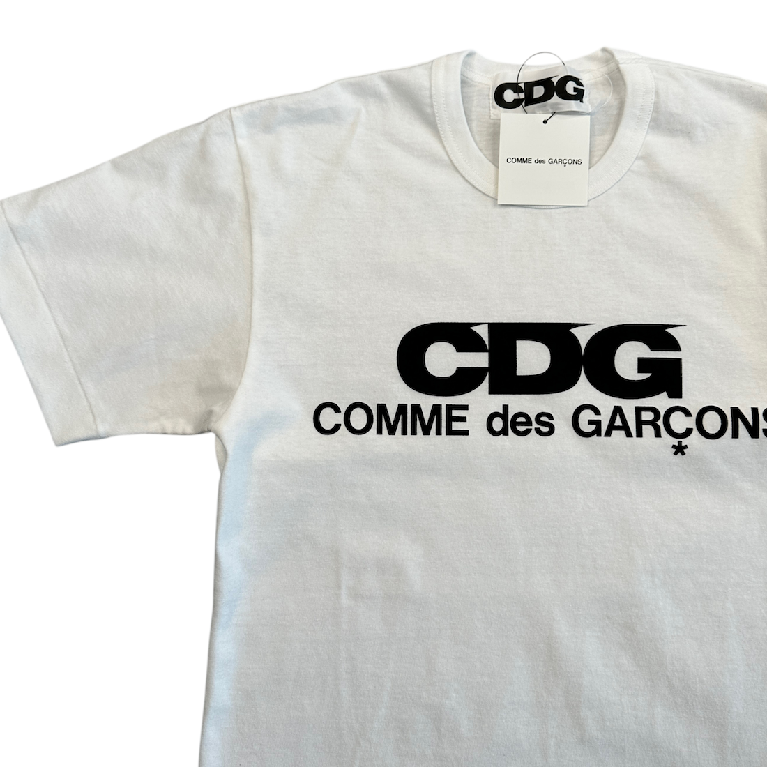 (NEW) COMME DES GARCONS LOGO T-SHIRT - WHITE