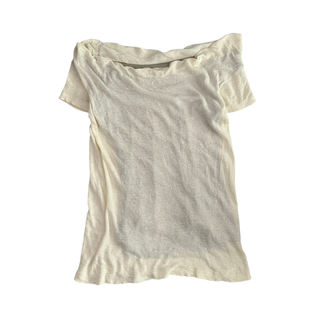 (2) YOHJI YAMAMOTO + NOIR DOUBLE LAYER TOP - WHITE