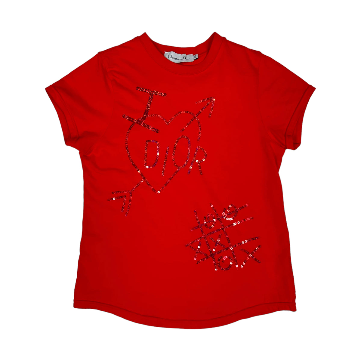 DIOR ARROW IN HEART SEQUENCE TOP RED Top Floor Gallery