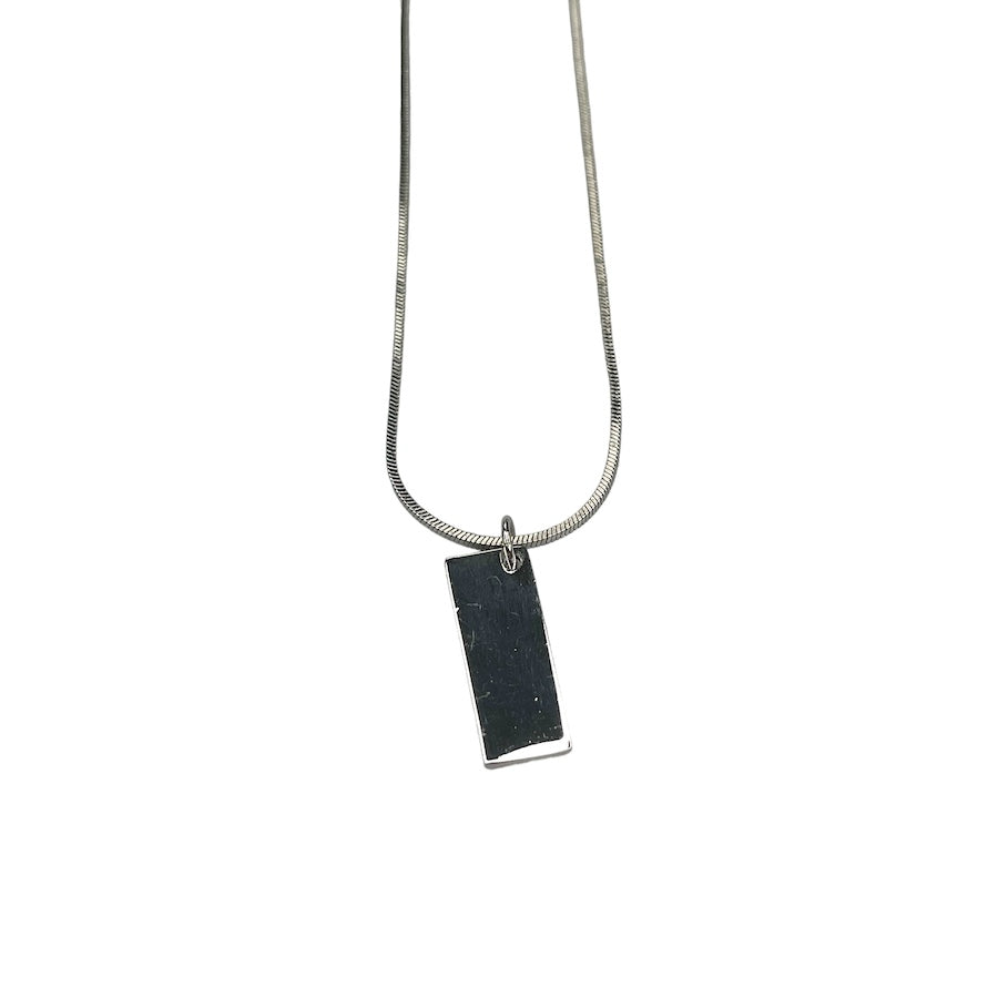 DIOR BLACK TROTTER PENDANT SILVER-PLATED NECKLACE