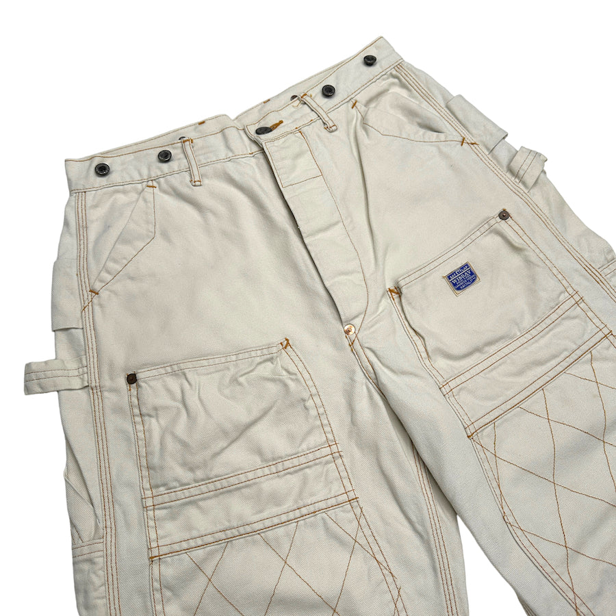 KAPITAL ECRU LIGHT CANVAS LUMBER PANTS (1)