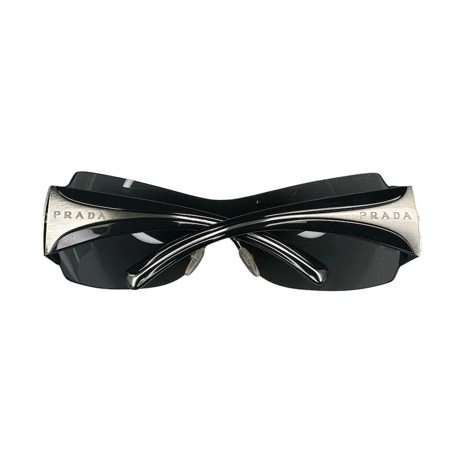 PRADA SPR04I SHIELD SUNGLASSES - BLACK