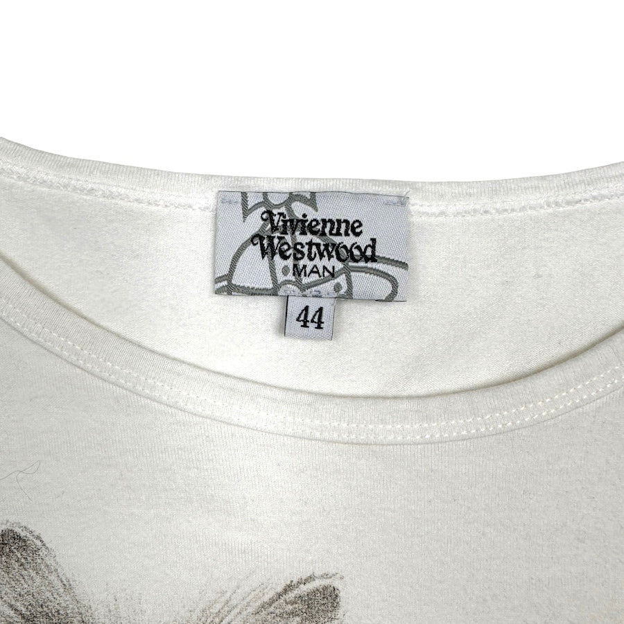 VIVIENNE WESTWOOD CAT & ORB TEE - WHITE