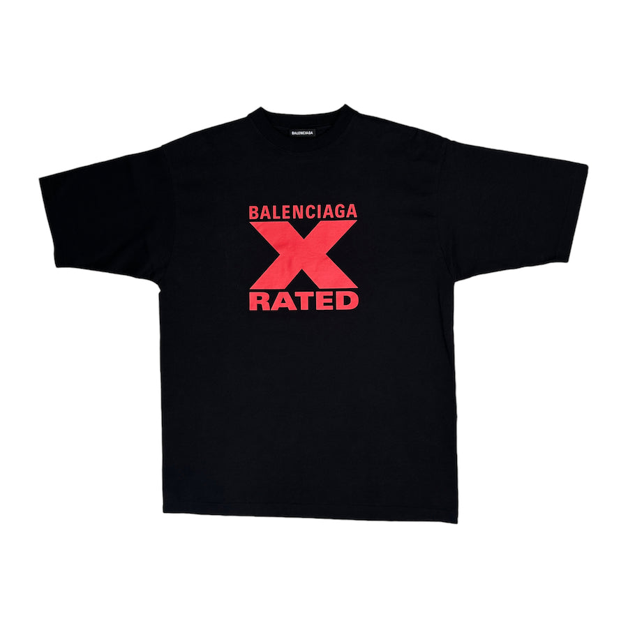 BALENCIAGA "X-RATED" OVERSIZED TEE - BLACK