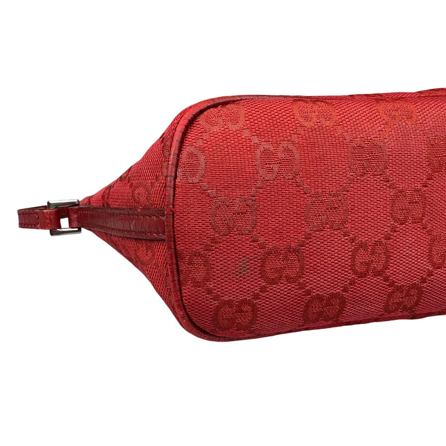 GUCCI RED GG CANVAS BOAT POCHETTE BAG