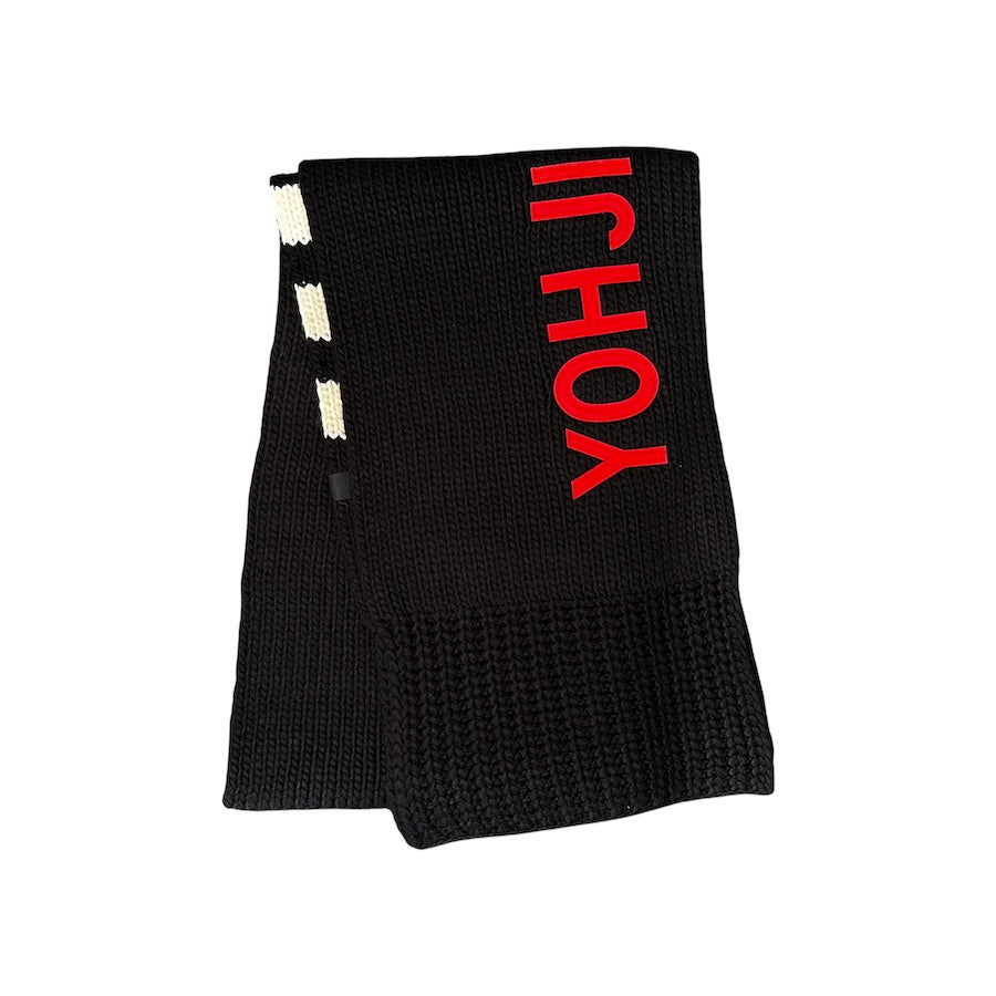 ADIDAS Y3 YOHJI YAMAMOTO LOGO SCARF - RED / WHITE / BLACK