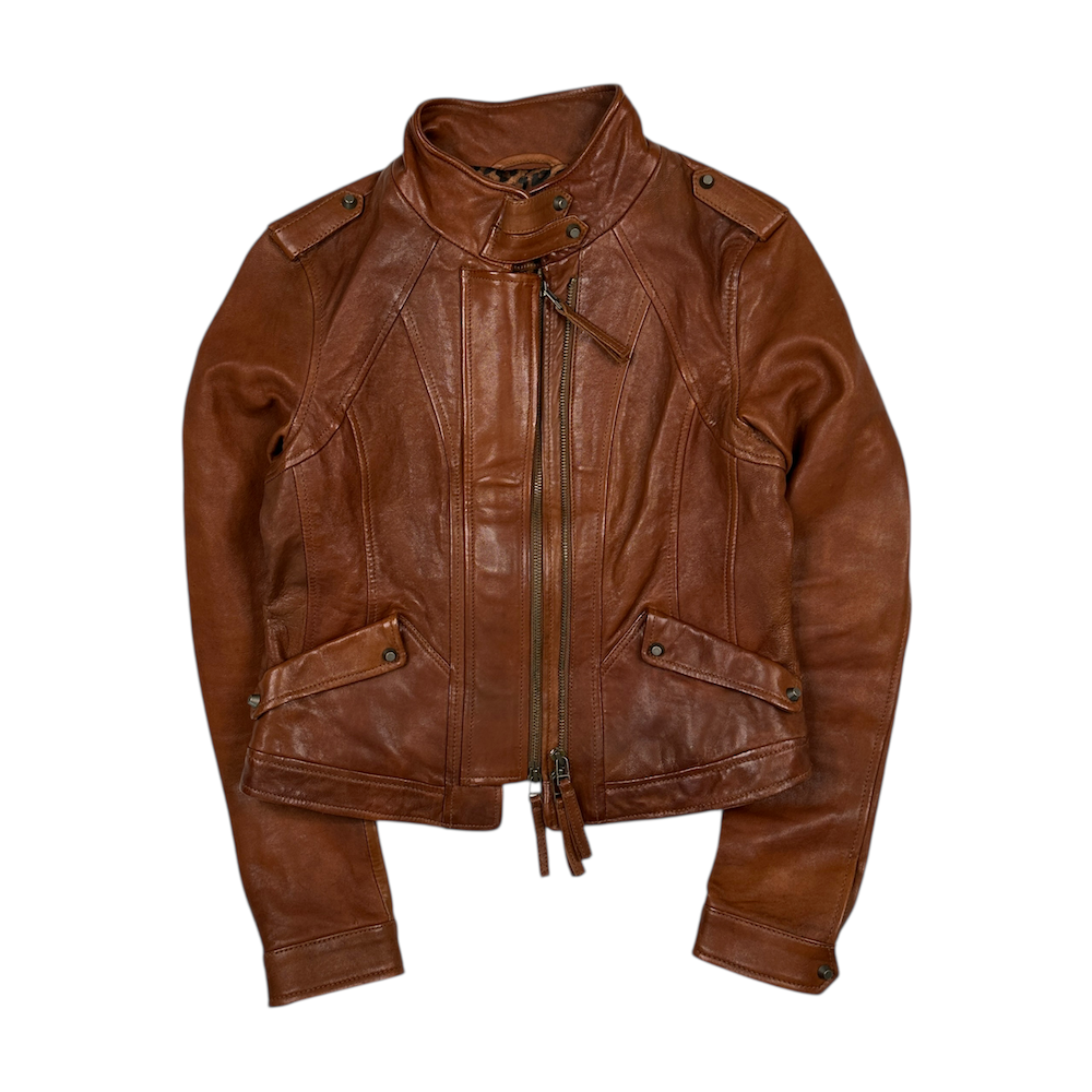 G.O.A. LEATHER JACKET - BROWN