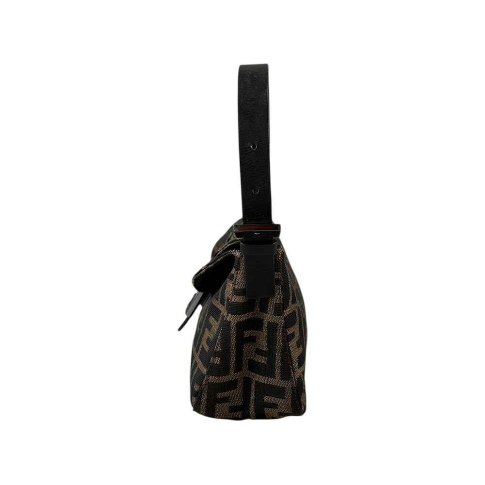 FENDI ZUCCA DOUBLE FLAP BAGUETTE BAG