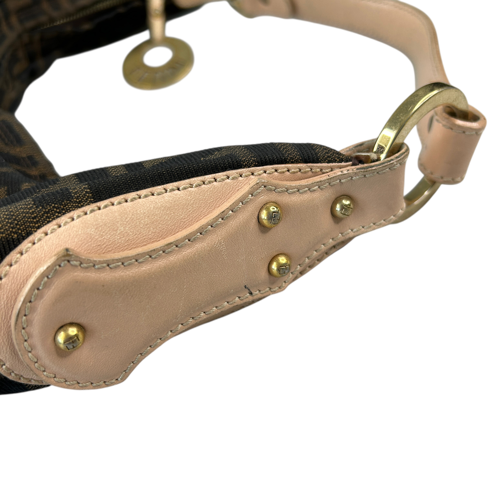 FENDI ZUCCA CANVAS CRESCENT BAG