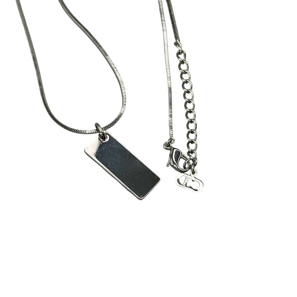 DIOR TROTTER MONOGRAM NECKLACE - BABY PINK (I)