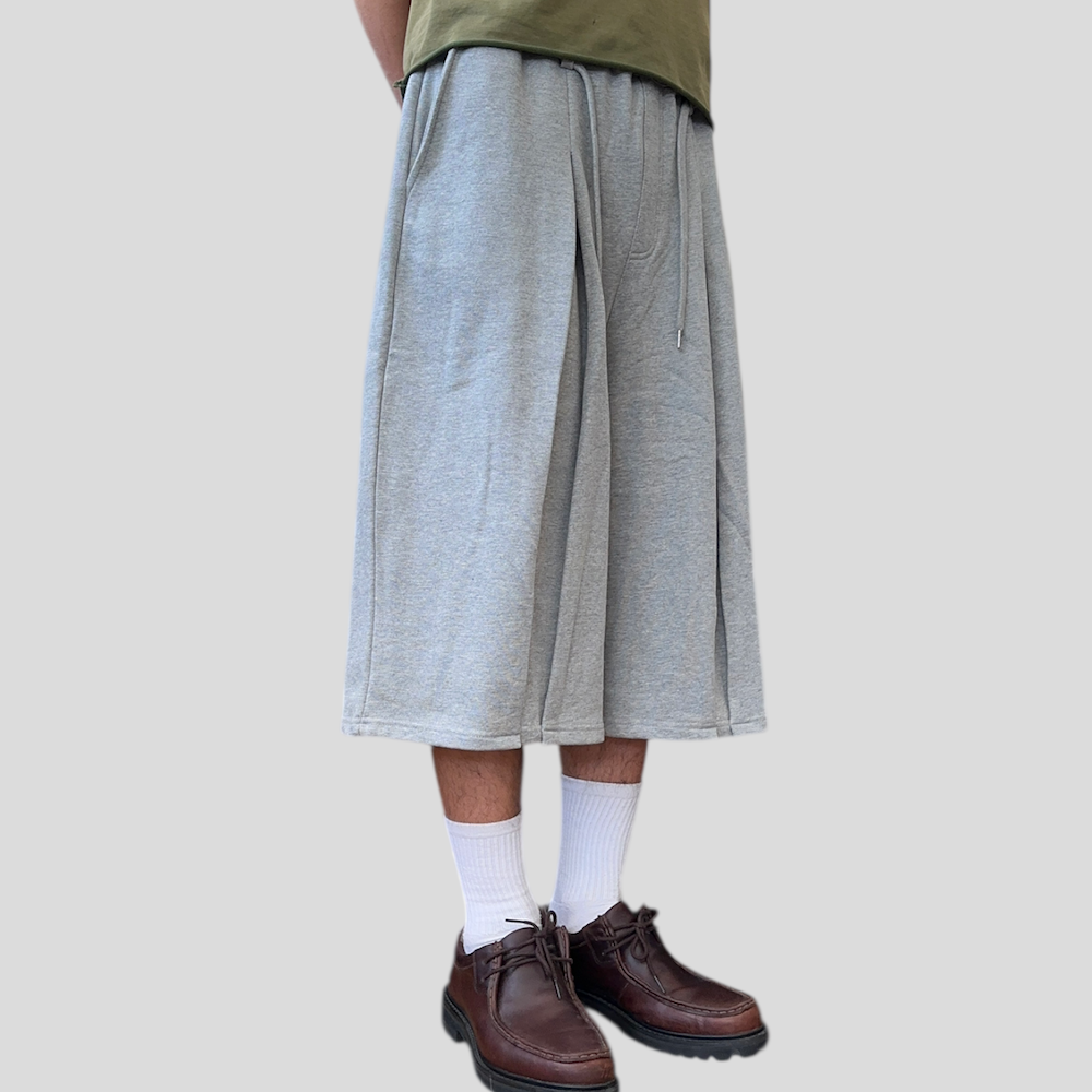 (NEW) EPNOK WIDE SWEAT SHORTS - GREY