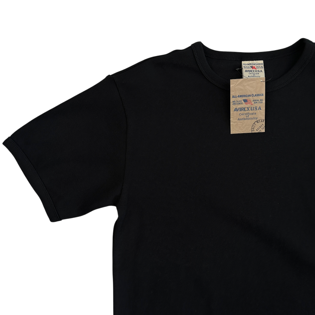 (NEW) AVIREX EVERY DAY T-SHIRT - BLACK