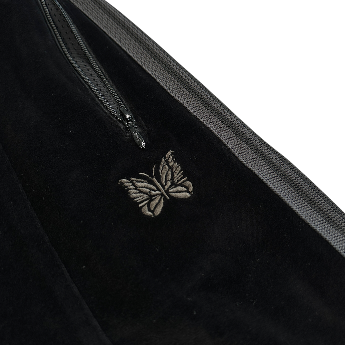 (NEW) NEEDLES H.D. VELOUR TRACK PANTS - BLACK