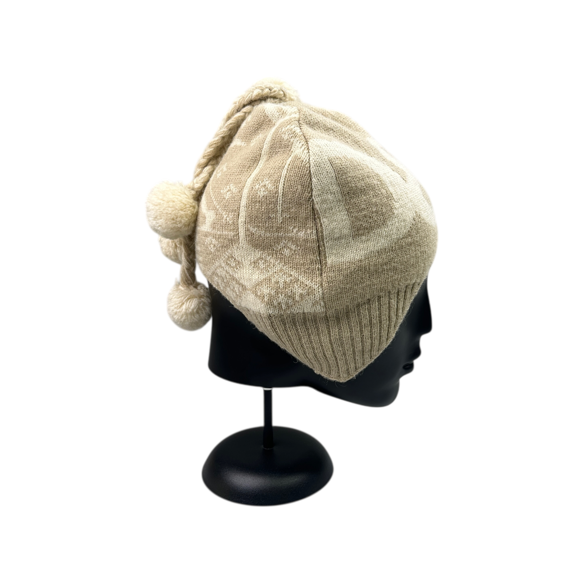 DOLCE & GABBANA WOOL-BLEND TASSLE BEANIE