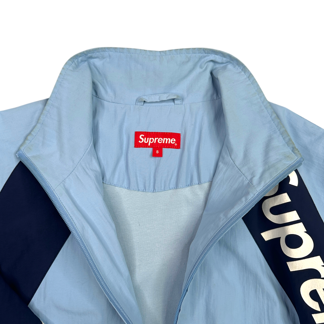 SUPREME S/S20 PANELLED TRACK JACKET - LIGHT BLUE
