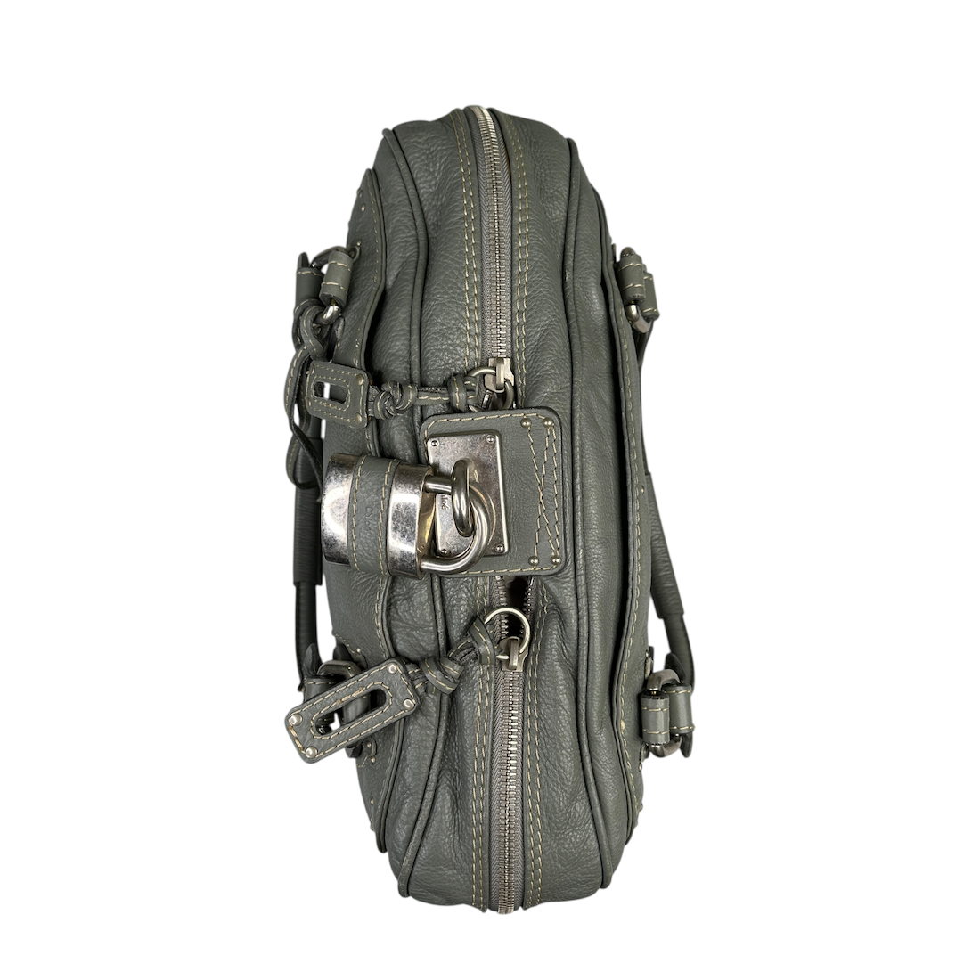 CHLOE PADDINGTON BAG - STONE GREY / SILVER