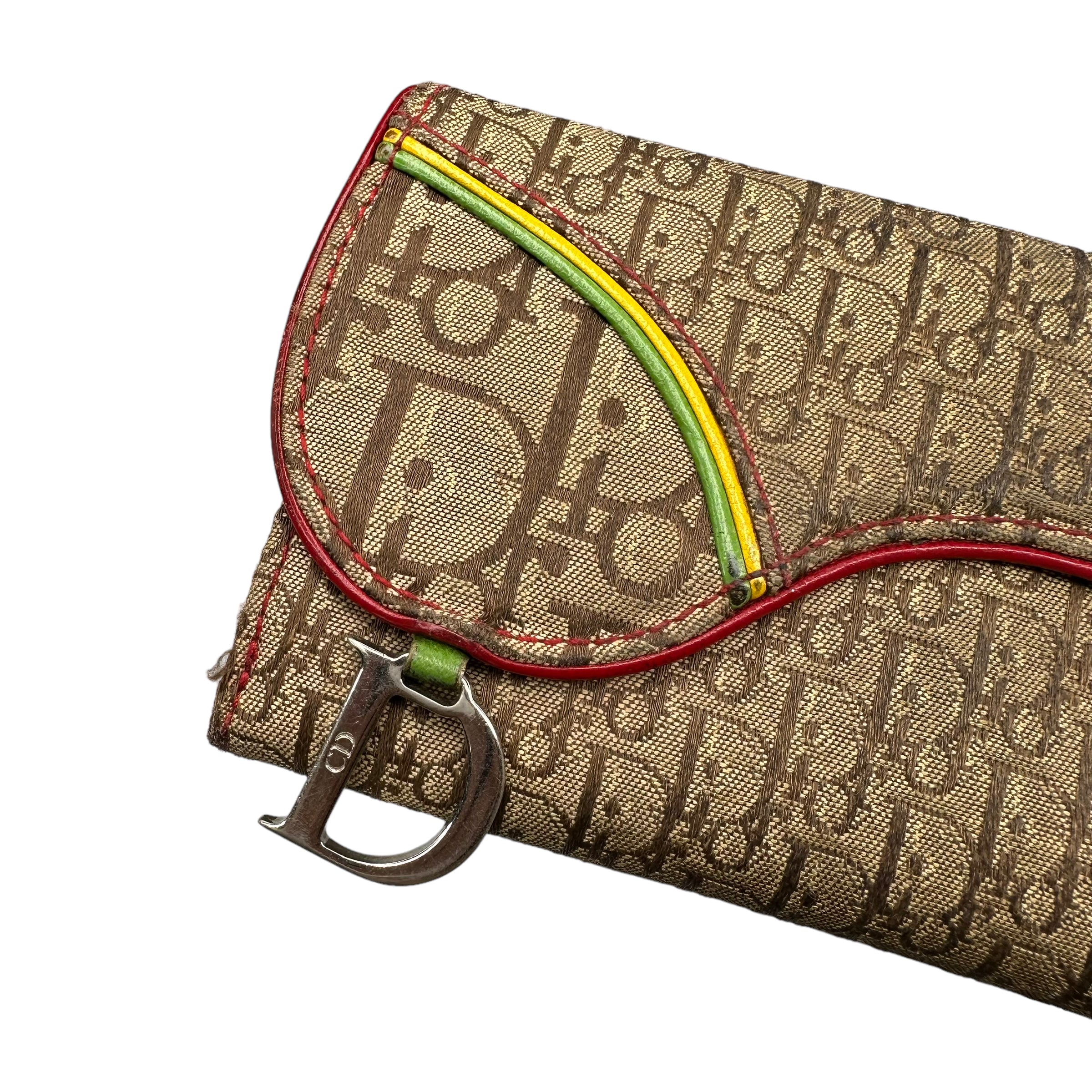 DIOR 2004 RASTA MONOGRAM WALLET