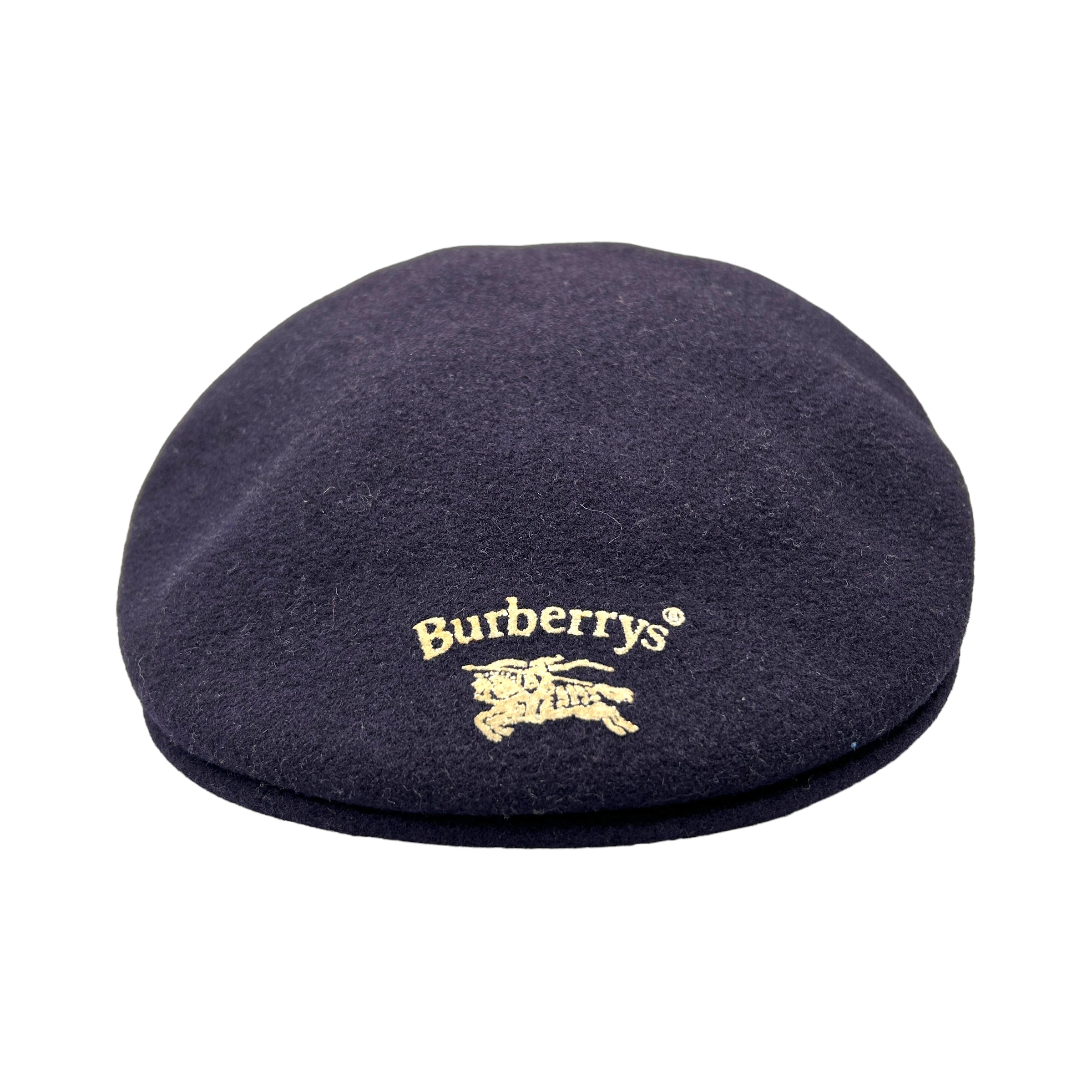 BURBERRY NAVY FLAT GOLF CAP HUNTING HAT