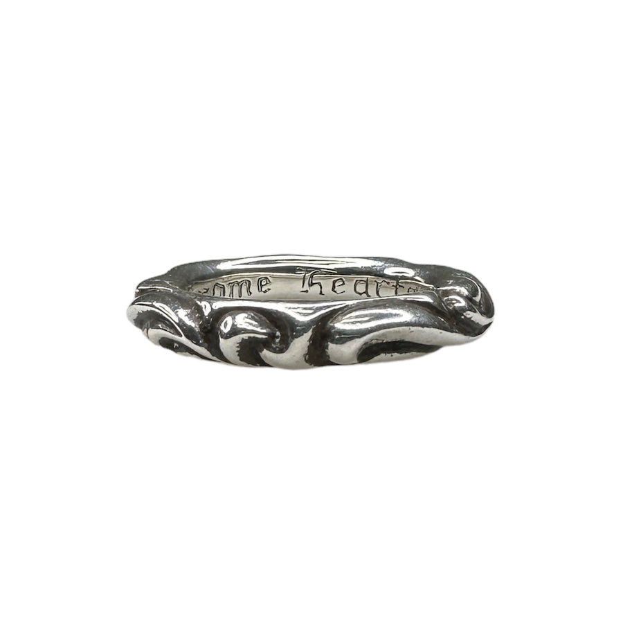 CHROME HEARTS SCROLL BAND RING - 925 STERLING SILVER