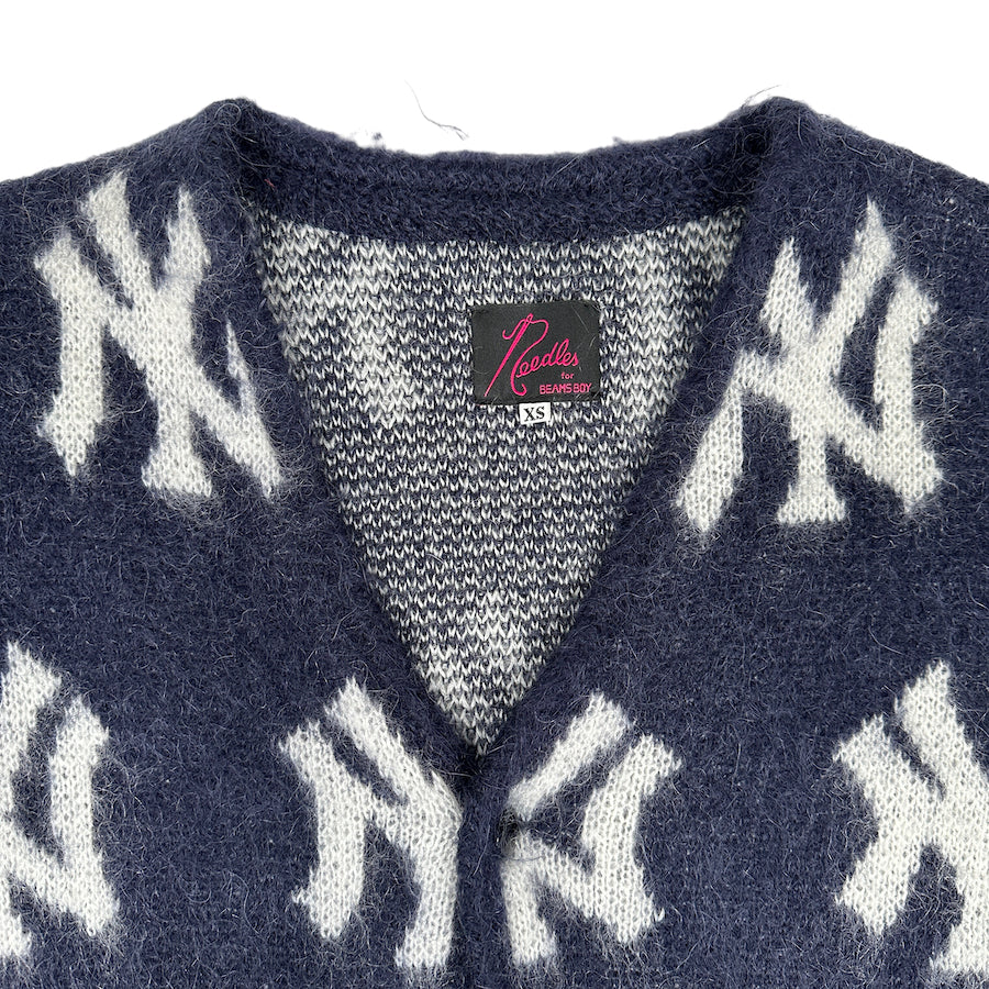 NEEDLES X BEAMS BOY MLB MOHAIR BLEND CARDIGAN