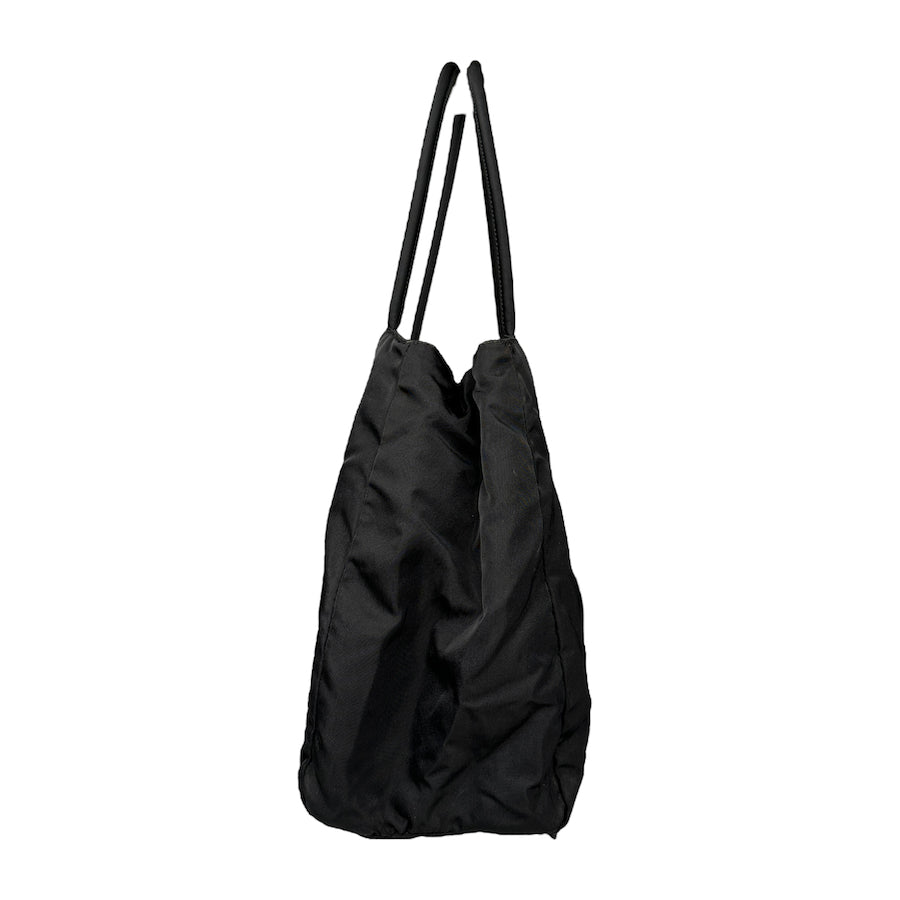 PRADA BLACK NYLON TOTE BAG