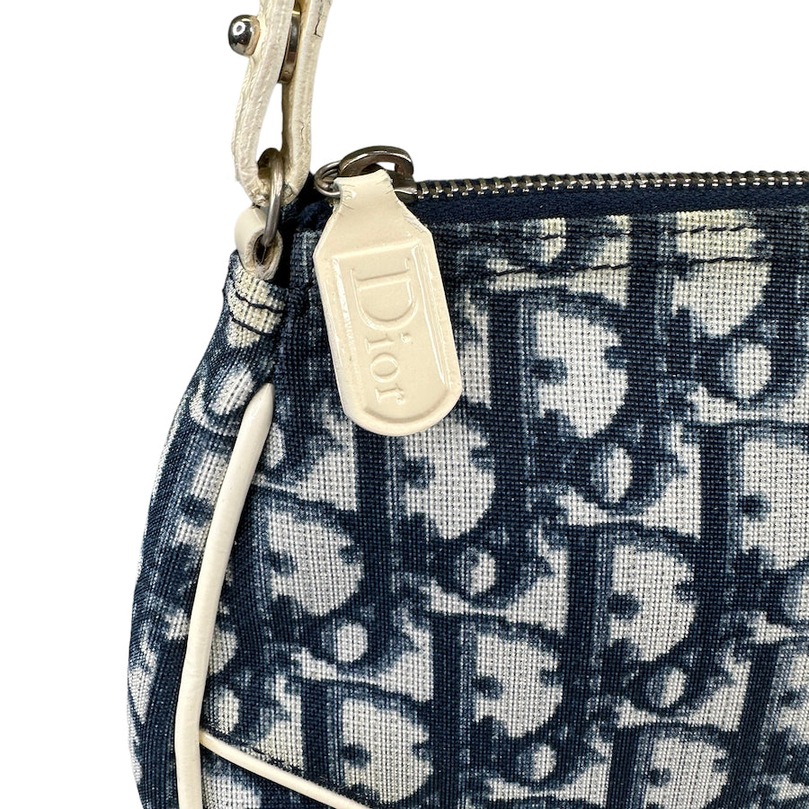 DIOR COATED CANVAS TROTTER MONOGRAM SADDLE BAG