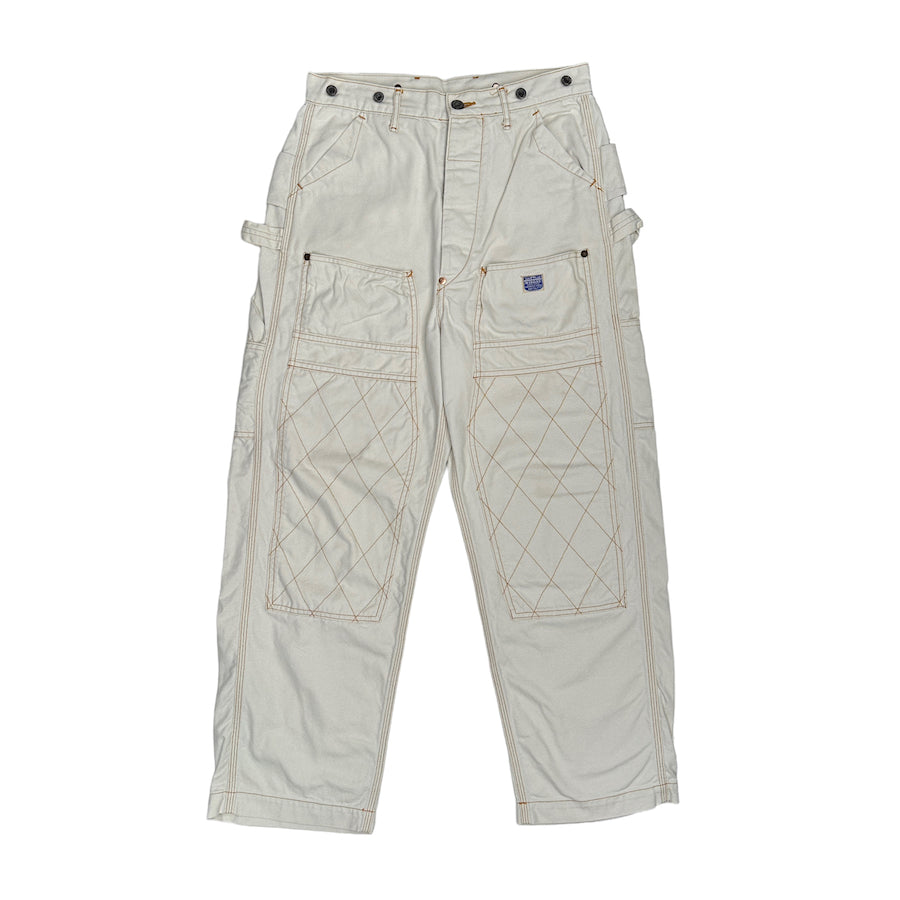 KAPITAL ECRU LIGHT CANVAS LUMBER PANTS (1)